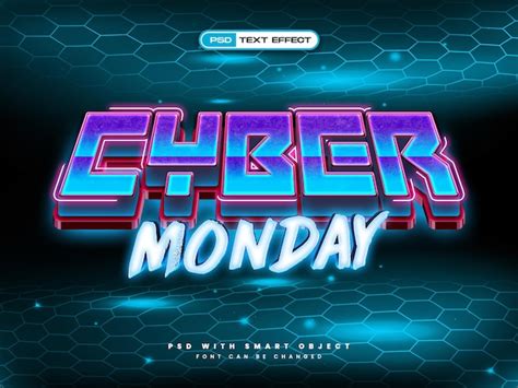 Effet De Texte D R Aliste Du Cyber Monday Psd Gratuite