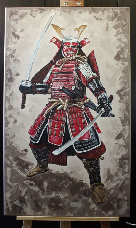 Samurai Acrylic Painting On Behance Acrylic Painting Samurai Painting