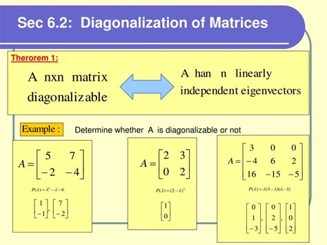 Ppt Diagonal Matrix Powerpoint Presentation Free Download Id 5424371