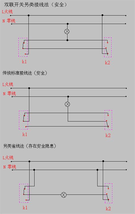 一灯双控有3种接法，为什么很多老师傅都只会第一种？附17种开关接线方法开单