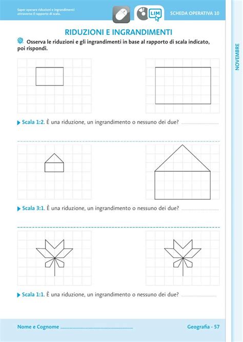 Riduzione E Ingrandimenti Worksheet