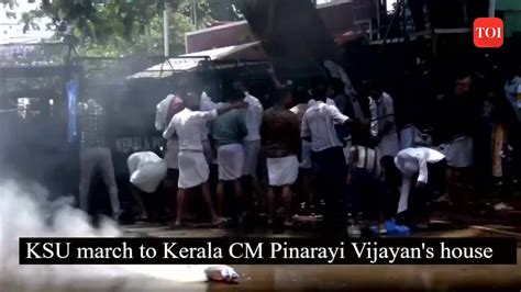 Kerala Ksu Protest March To Cm Pinarayi Vijayans Residence Turns