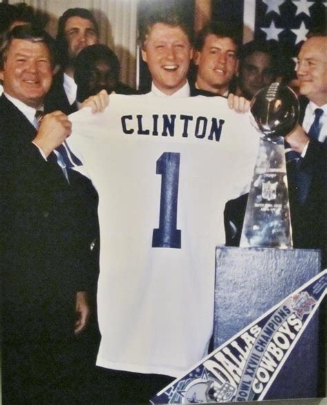 President Bill Clinton Jerry Jones Jimmy johnson and Troy Aikman Dallas ...