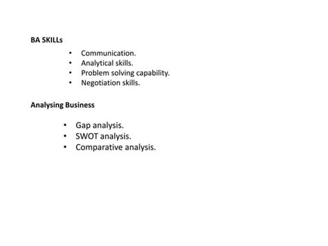 Business Analyst Ppt Ppt