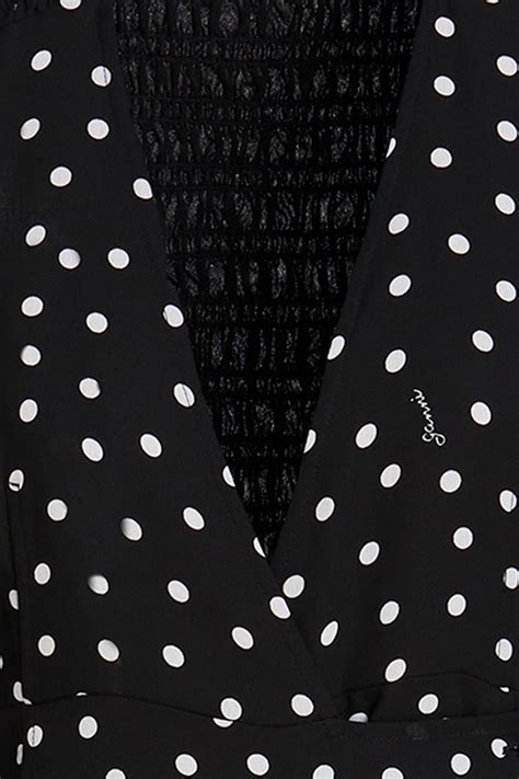 Ganni Polka Dot Crepe Midi Wrap Dress The Outnet