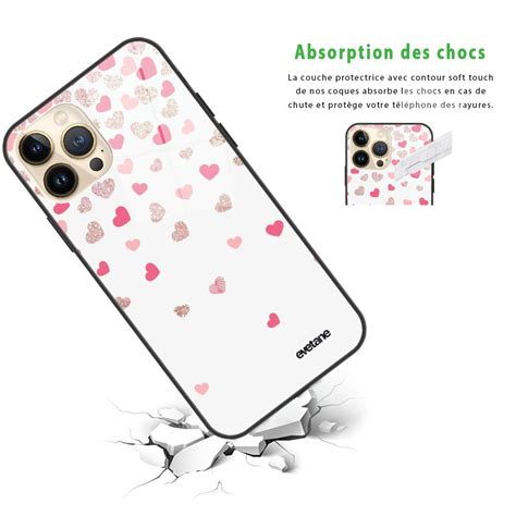 5 Sur Coque Soft Touch Glossy Pour IPhone 13 Pro Max Coeurs En