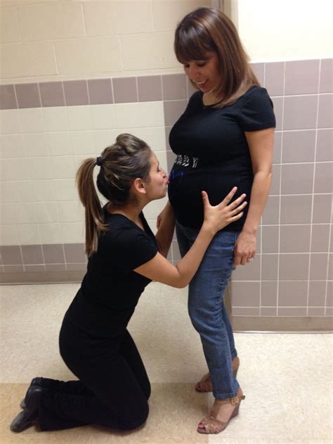 Pregnancy Proud Big Sister Kissing Belly Photography Pinterest