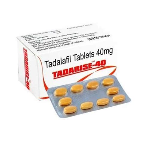 40 Mg Tadarise Tadalafil Tablets For Erectile Dysfunction In Men At Rs