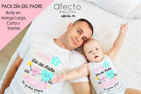 Pack Camiseta Y Body Nuestro Primer D A Del Padre Juntos Rosa