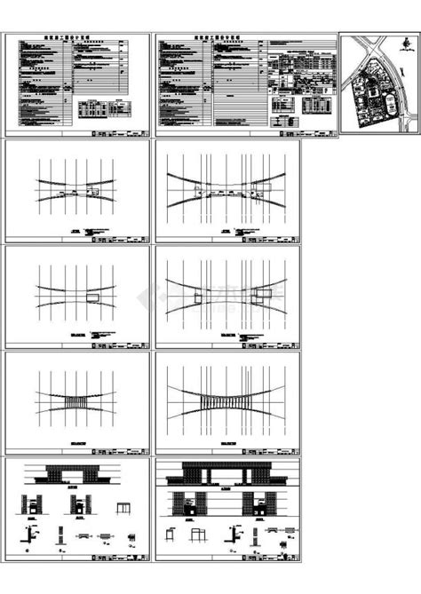 某一层砖混结构职教中心主次大门设计cad全套结构施工图（含设计说明，含建筑图）图纸设计说明土木在线