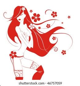 Beautiful Sexy Nude Girl Stock Vector Royalty Free Shutterstock