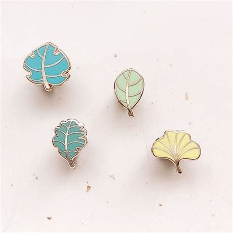 Ginkgo Enamel Pin Etsy