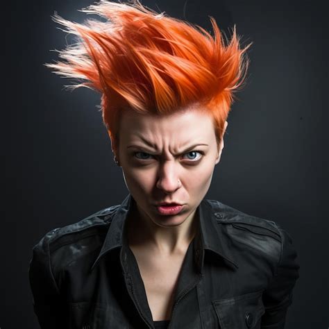 Premium AI Image A Woman With Red Hair And An Angry Look On Her Face