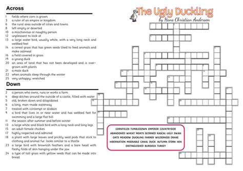 The Ugly Duckling Reading Worksheets Teaching Resources