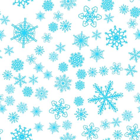 Premium Vector Christmas Snow Seamless Pattern With Beautiful Snowflakes