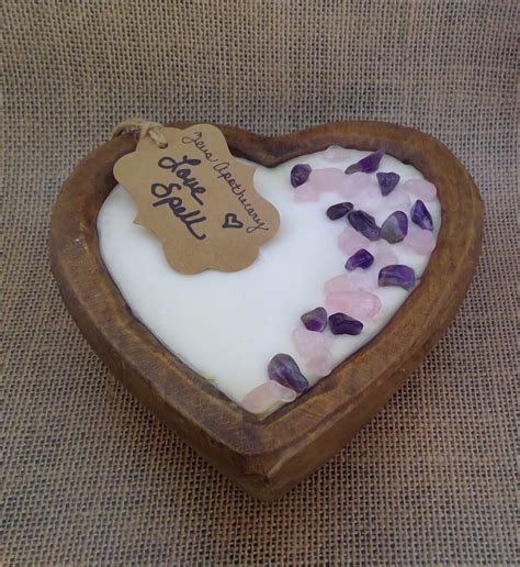 Love Spell Scented Heart Shaped Dough Bowl Candle Etsy