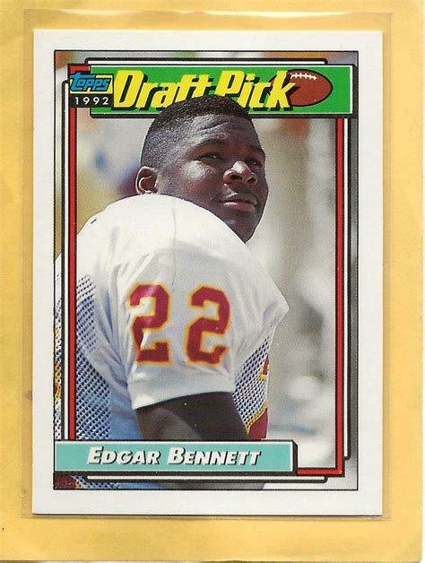 EDGAR BENNETT 1992 Topps Draft Pick Rookie 104 1 00