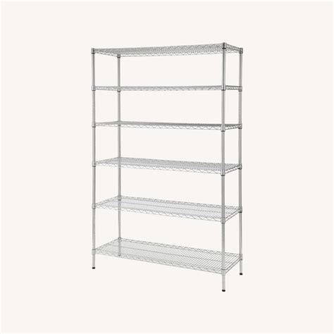 Home Depot Shelving Unit in Chrome - AptDeco