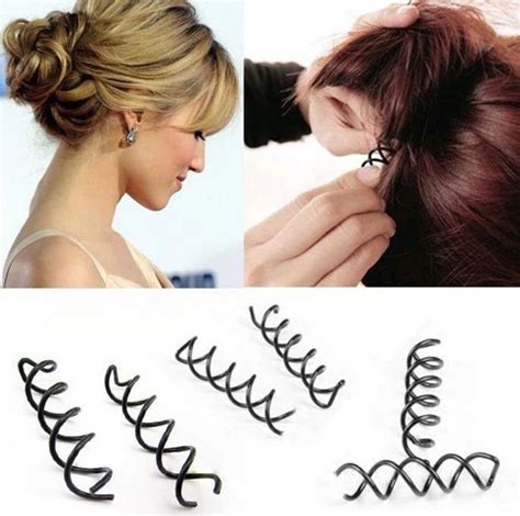 12 Pcsset Spiral Spin Screw Pin Hair Clip Hairpin Twist Barrette Black