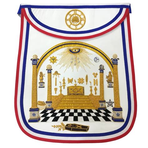 Master Mason Blue Lodge Apron Hand Embroidered George Washington