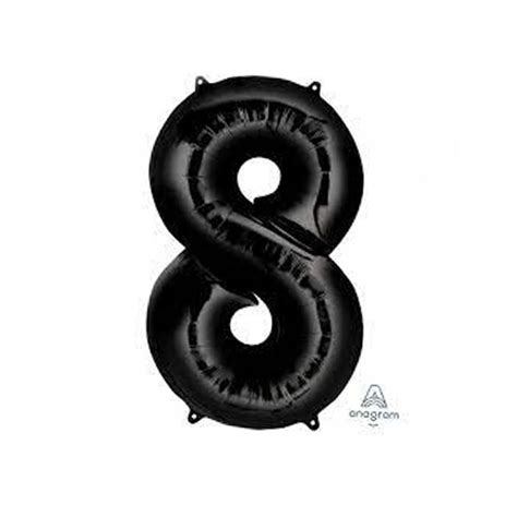 Foil Number Balloon 8 Black | GetSet