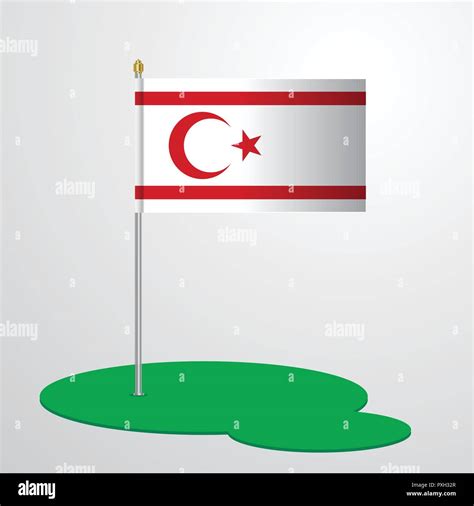 Northern Cyprus Flag Pole Stock Vector Image And Art Alamy