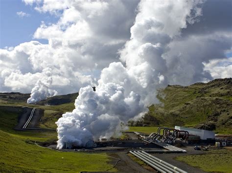 Geothermal Power Plant With Labels