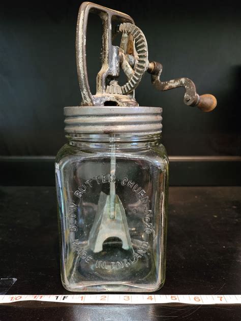 Vintage Blow Butter Churn No. 20 Made in England- Gear runs smoothly