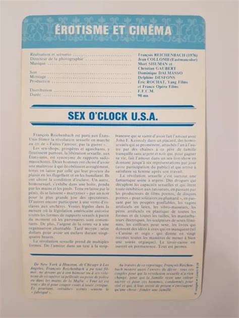 CARTE FICHE CINEMA Série bleue 1976 SEX O CLOCK U S A François