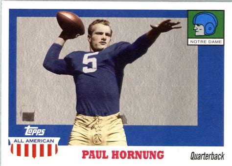 Topps All American Football Card Paul Hornung Encased At