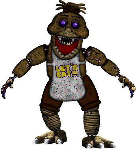 fnaf  withered golden chica  ajosterio  deviantart