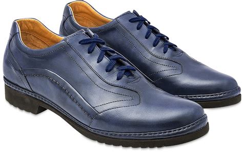 Pakerson Blue Italian Handmade Leather Lace Up Shoes Shopstyle