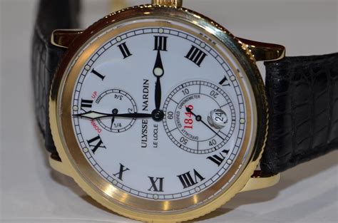 Mens Ulysse Nardin 1846 Le Locle Chronometer 18k Solid Gold Ulysse