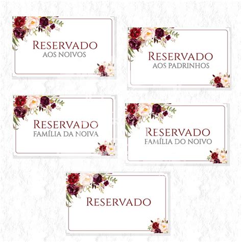 Kit Artes Para Placas De Reservado Pronta Entrega Elo