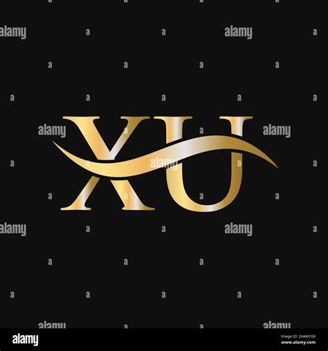 Letter XU Logo Design Template XU X U Letter Logo Modern Flat