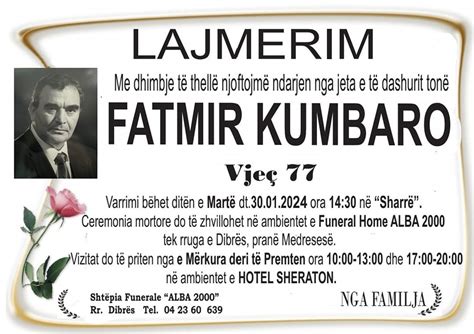 Ndahet Nga Jeta Gazetari Dhe Diplomati Fatmir Kumbaro Shqiptarja