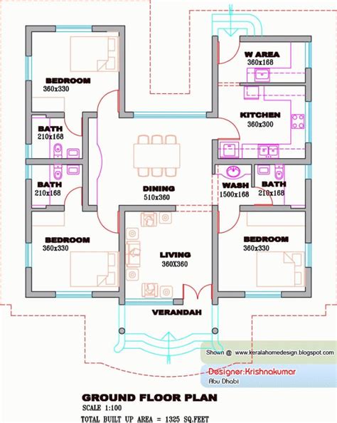 23+ 3 bedroom house plans ground floor kerala style ideas