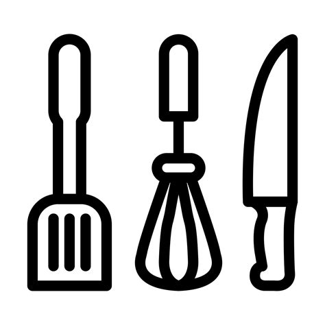 Kitchen Utensils Icon Design Vector Art At Vecteezy