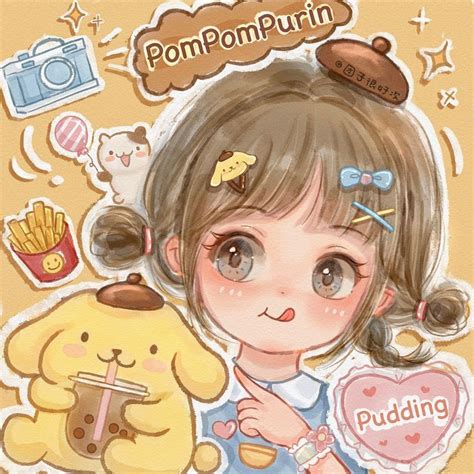 When Pompompurin Becomes Human💕 In 2023 Cute Doodle Art Cute Emoji