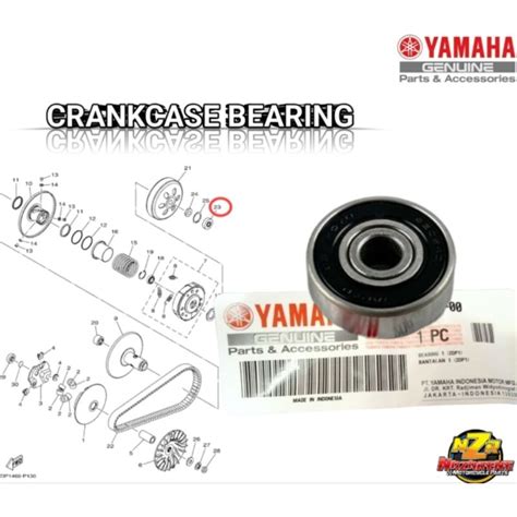 Yamaha Genuine Crankcase Bearing Aerox Nmax Soul I Mio I Honda