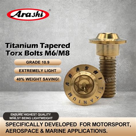 Arashi M6 M8 Titanium Mounting Bolt Motorcycle Brake Disc Rotor Disk