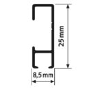 ARTITEQ 2 METER ALL IN ONE CLICK RAIL 4KG WIT RAL 9010