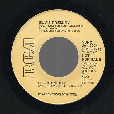 Popsike Nm Mono Promo Elvis Presley It S Midnight Promised