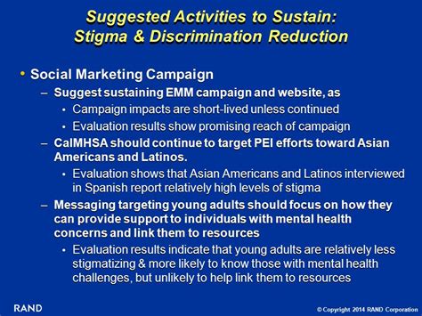 Rands Recommendations For Sustaining Californias Statewide Mental