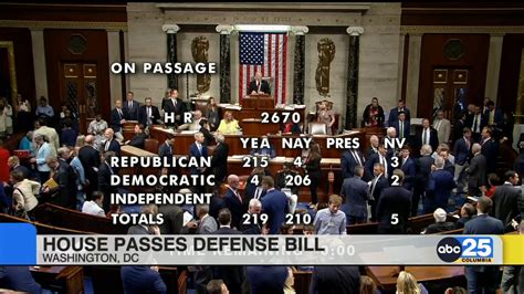 House Passes Defense Bill Abc Columbia