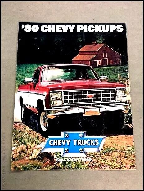 1980 CHEVROLET PICKUP Truck USA Original Sales Brochure Silverado C K