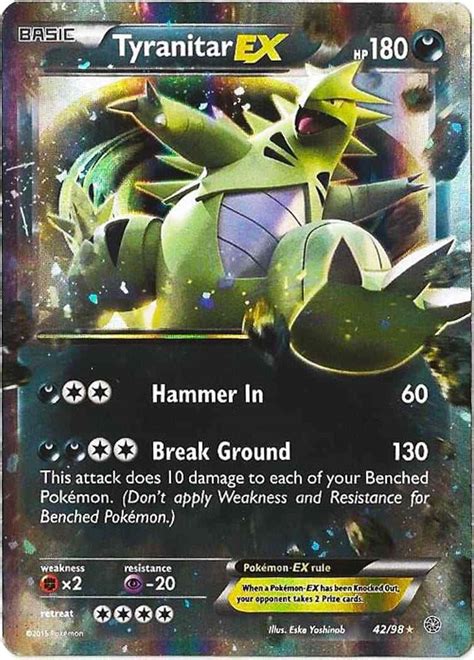 Buy Tyranitar EX 42 98 Ultra Rare Pokemon Card XY Ancient Origins