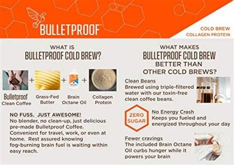 Bulletproof Cold Brew Coffee Plus Collagen Original Flavor Keto Frie Ultra Pickleball