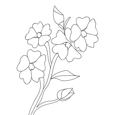 line art coloring page of flower petal element for kids drawing outline illustration 7119327 ...