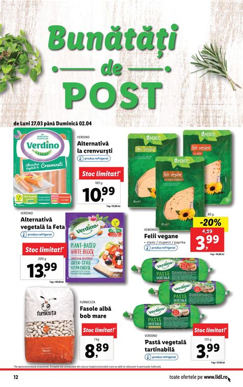 Lidl Produse De Post Martie Aprilie